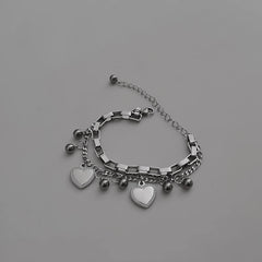 Y2k alternative hearts bracelet