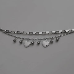 Y2k alternative hearts bracelet
