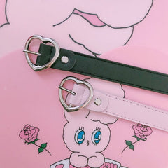 Y2k kawaii girl punk lolita heart belt