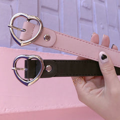 Y2k kawaii girl punk lolita heart belt