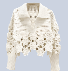 Pydshop Crochet Long Sleeve Top