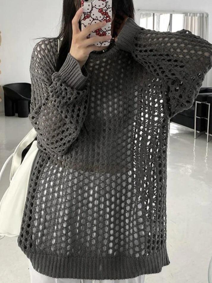 Pydshop Knit Cutout Thin Crochet Top