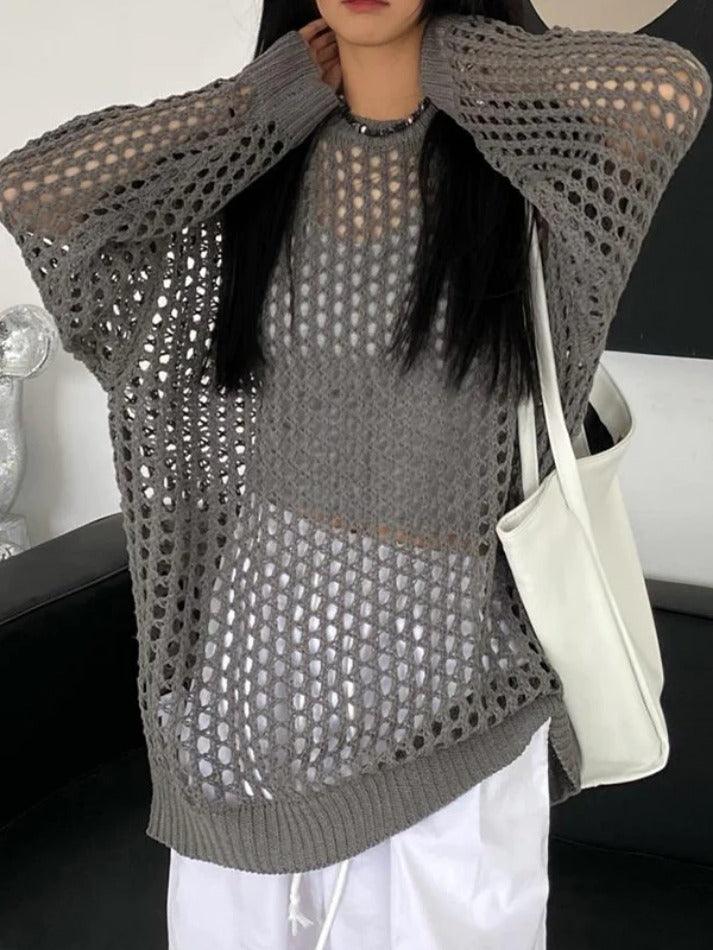 Pydshop Knit Cutout Thin Crochet Top