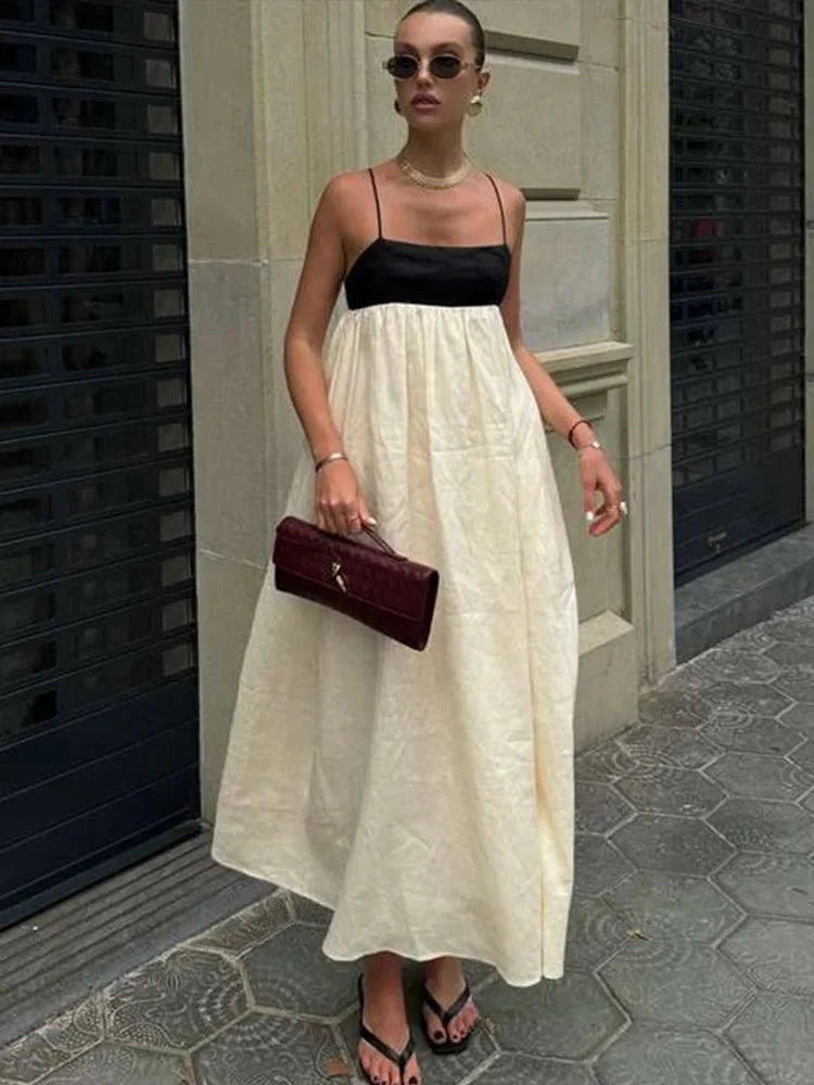 Elegant Floral Print Puff Sleeve Maxi Dress