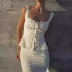 Elegant Mermaid Dress Two Pieces Set