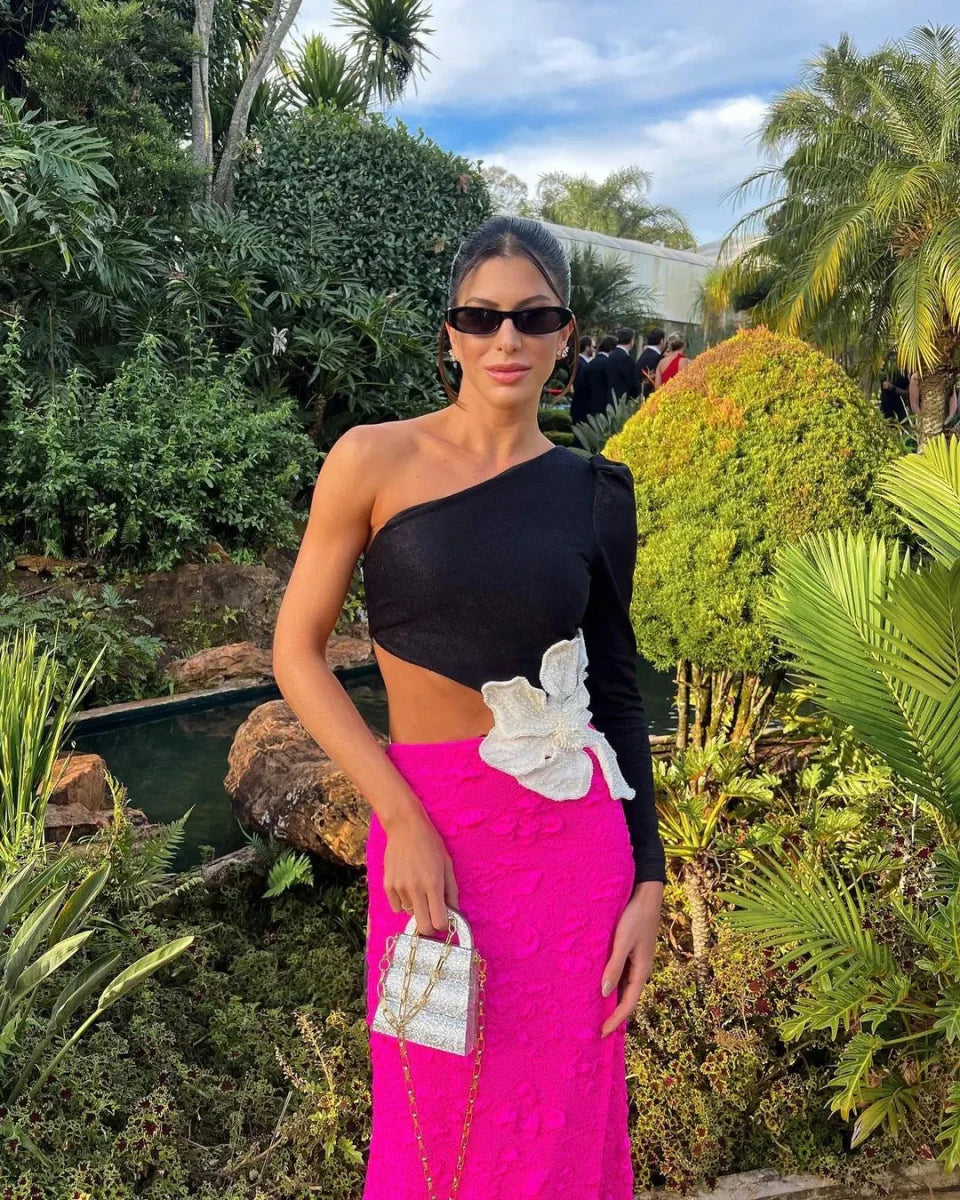 Elegant One-Shoulder Evening Dress