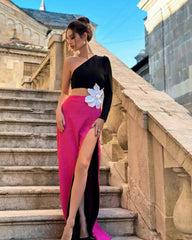 Elegant One-Shoulder Evening Dress