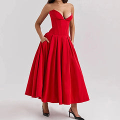 Elegant Summer Strapless Dress