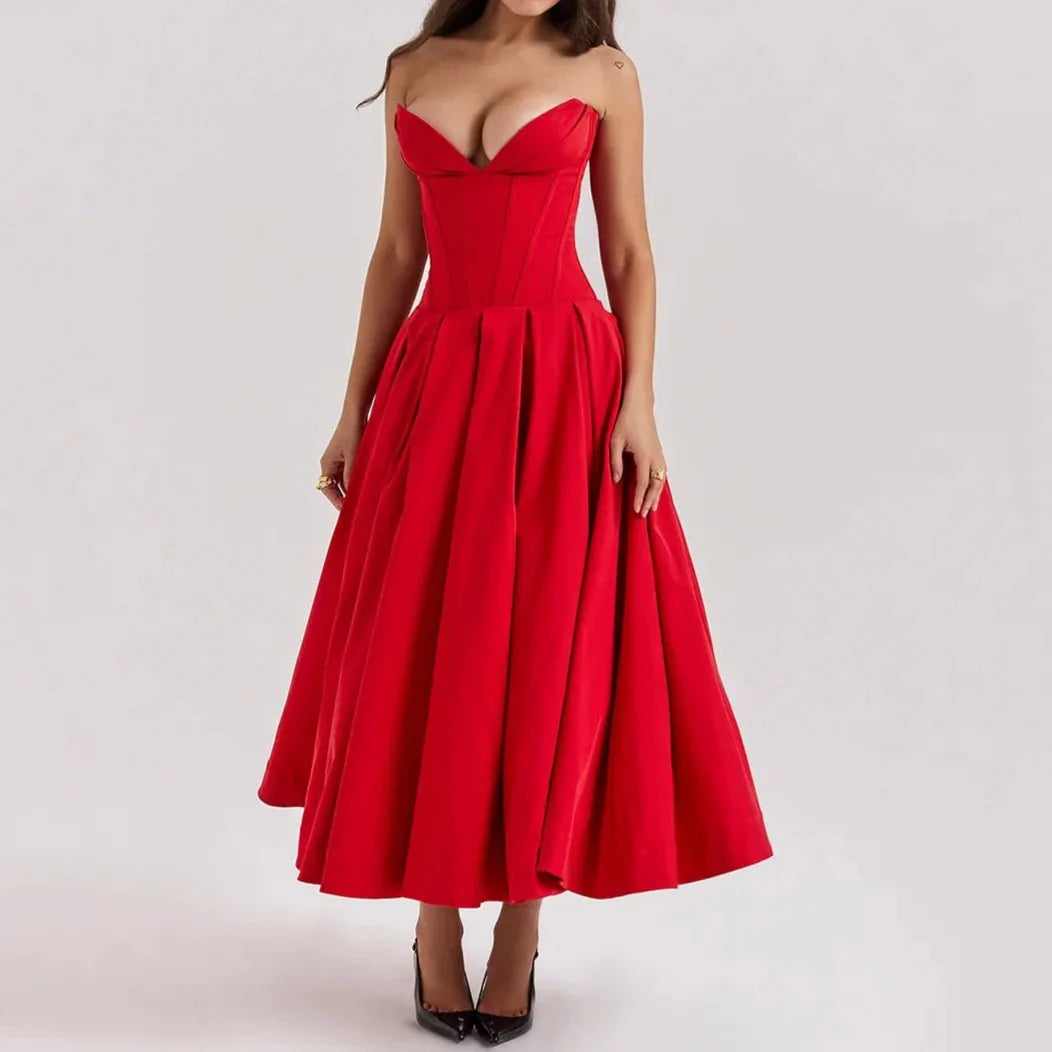 Elegant Summer Strapless Dress