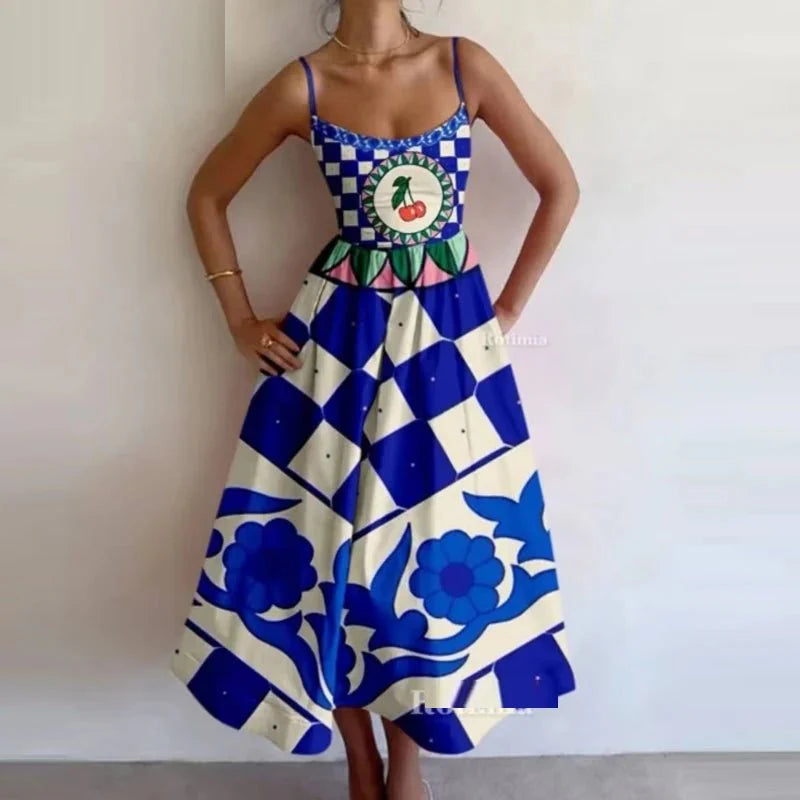 Ethnic Style Loose Pocket Maxi Dress