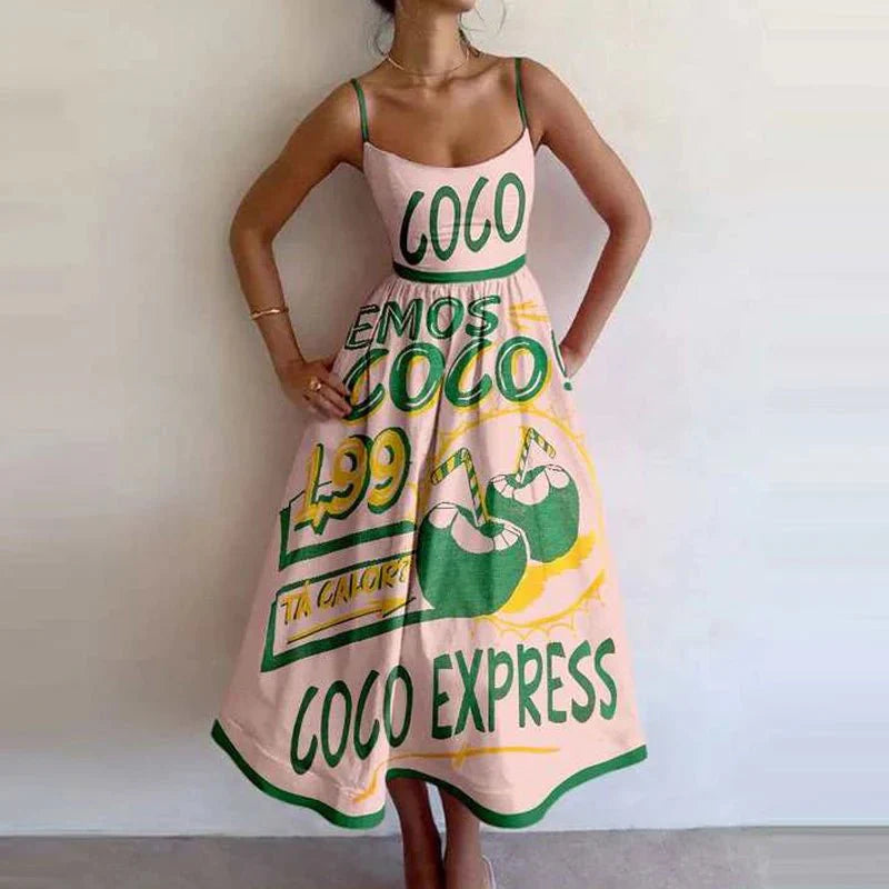 Ethnic Style Loose Pocket Maxi Dress