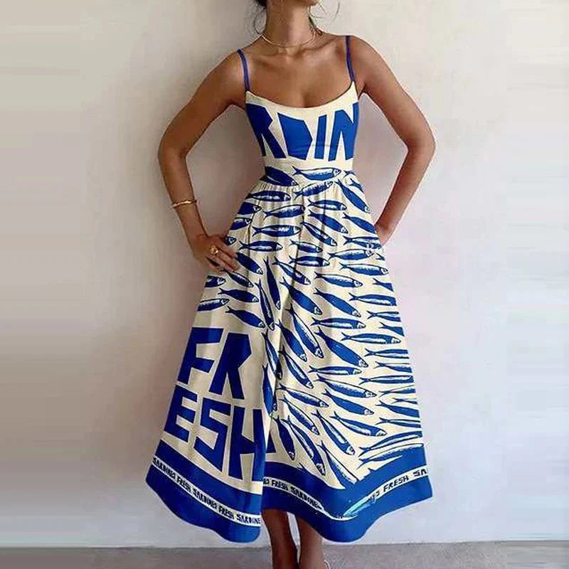 Ethnic Style Loose Pocket Maxi Dress