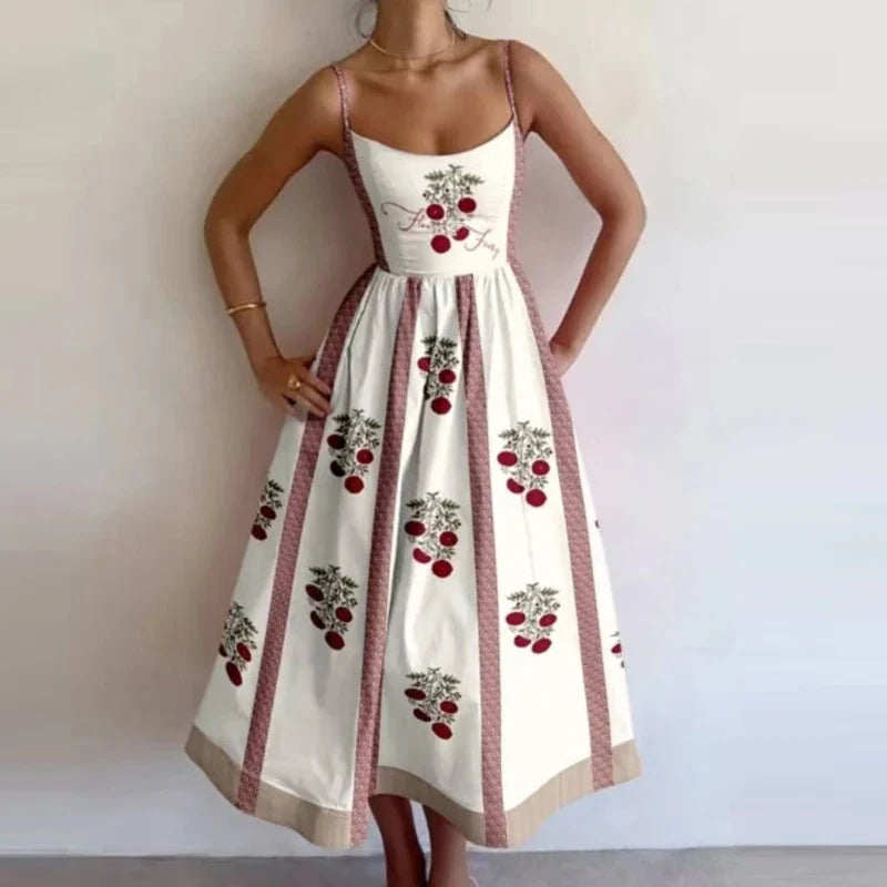 Ethnic Style Loose Pocket Maxi Dress