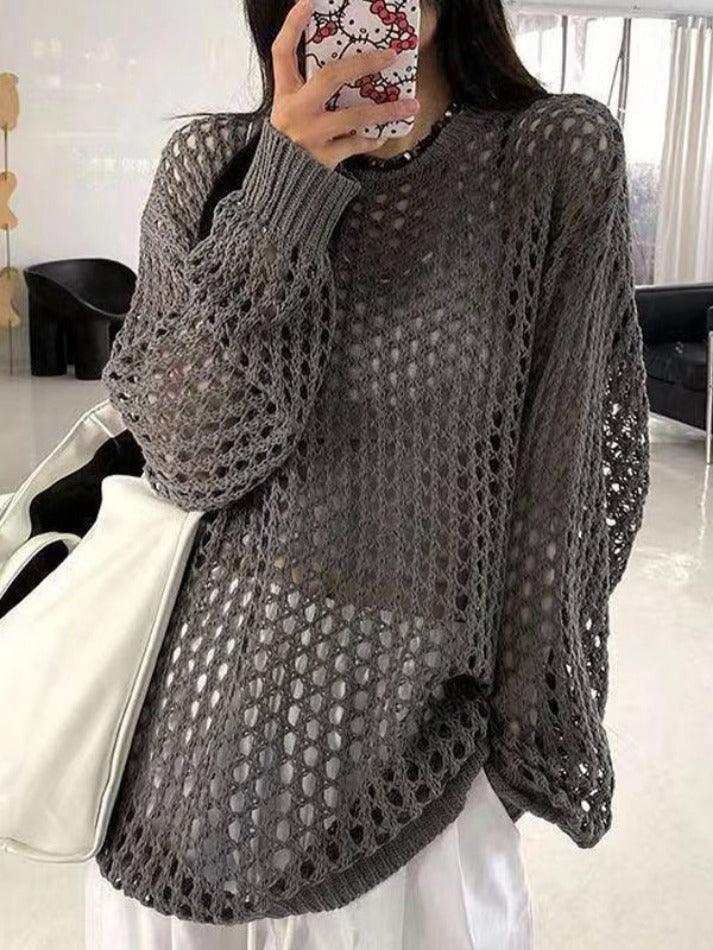 Pydshop Knit Cutout Thin Crochet Top