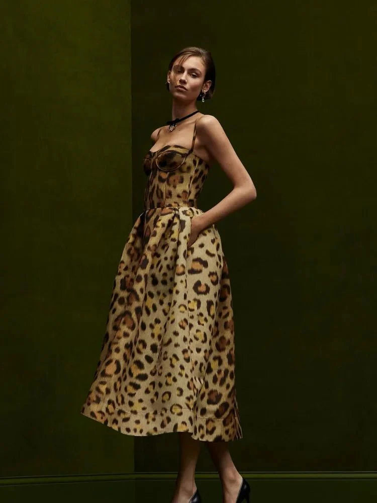 Fashion Leopard Print Bodycon Dress
