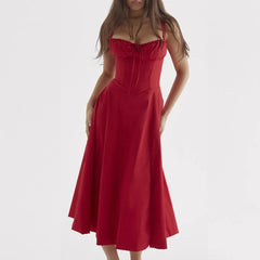 Floral Print Bustier Beach Dress