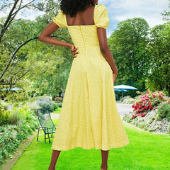 Floral Slim-Fit High Split Dress