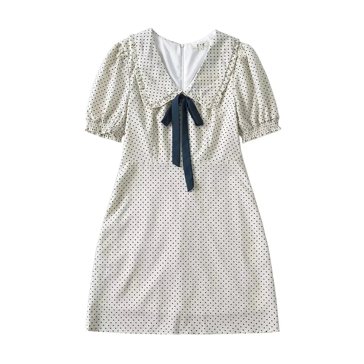 French Style Puff Sleeve Mini Dress