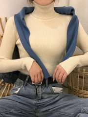 Pydshop High Neck Jumper Knit Top