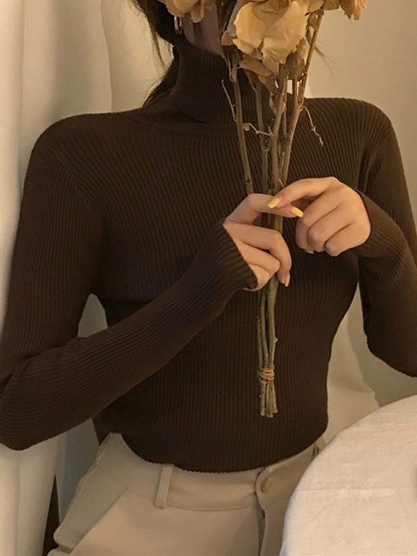 Pydshop High Neck Jumper Knit Top