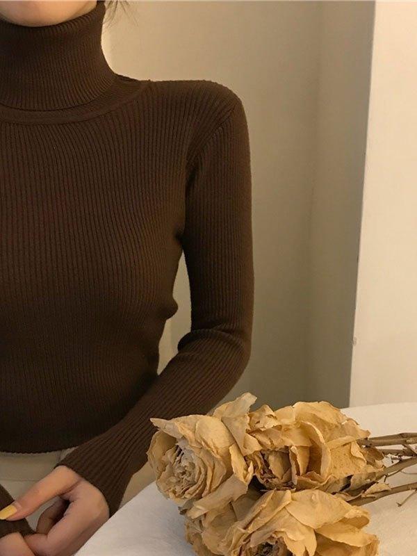 Pydshop High Neck Jumper Knit Top