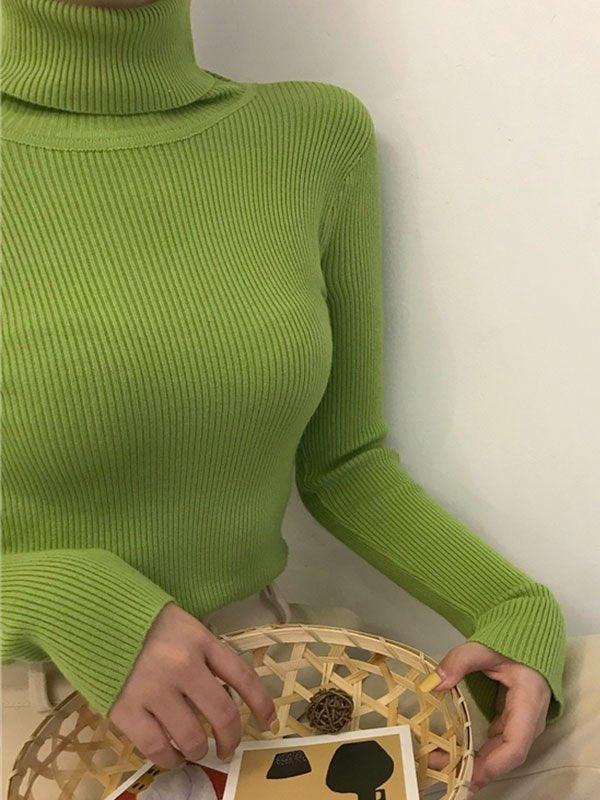 Pydshop High Neck Jumper Knit Top