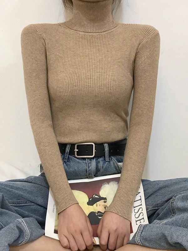 Pydshop High Neck Jumper Knit Top