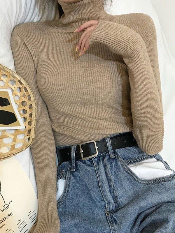 Pydshop High Neck Jumper Knit Top