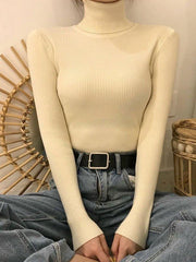 Pydshop High Neck Jumper Knit Top