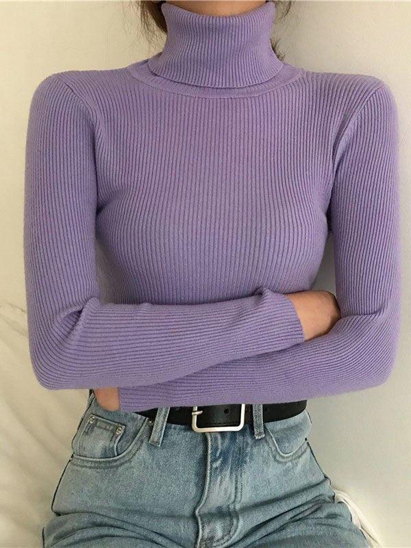 Pydshop High Neck Jumper Knit Top