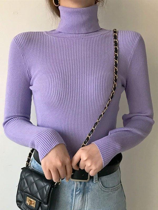 Pydshop High Neck Jumper Knit Top