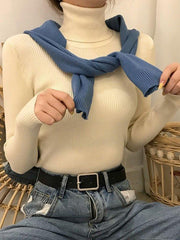 Pydshop High Neck Jumper Knit Top