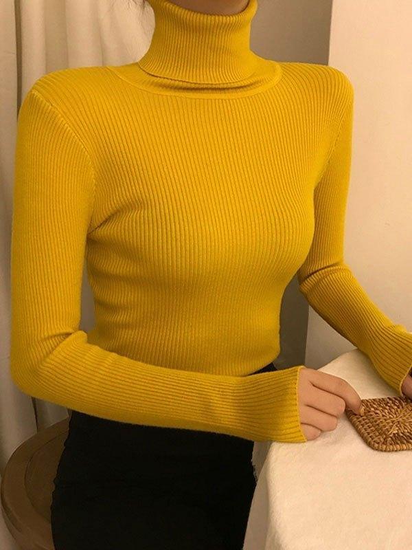 Pydshop High Neck Jumper Knit Top