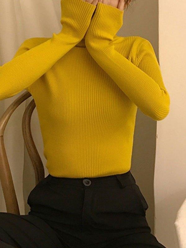 Pydshop High Neck Jumper Knit Top