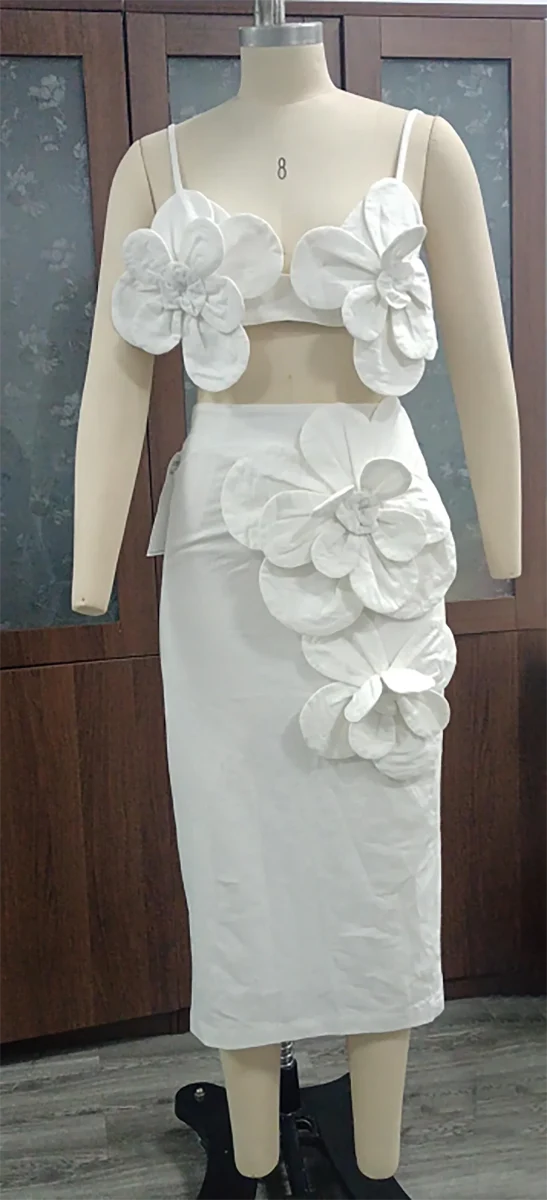 High Waist Flower Party Dress