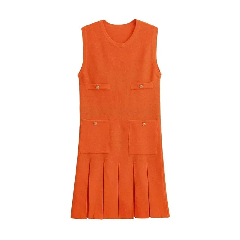 High Waisted Knitted Mini Dress