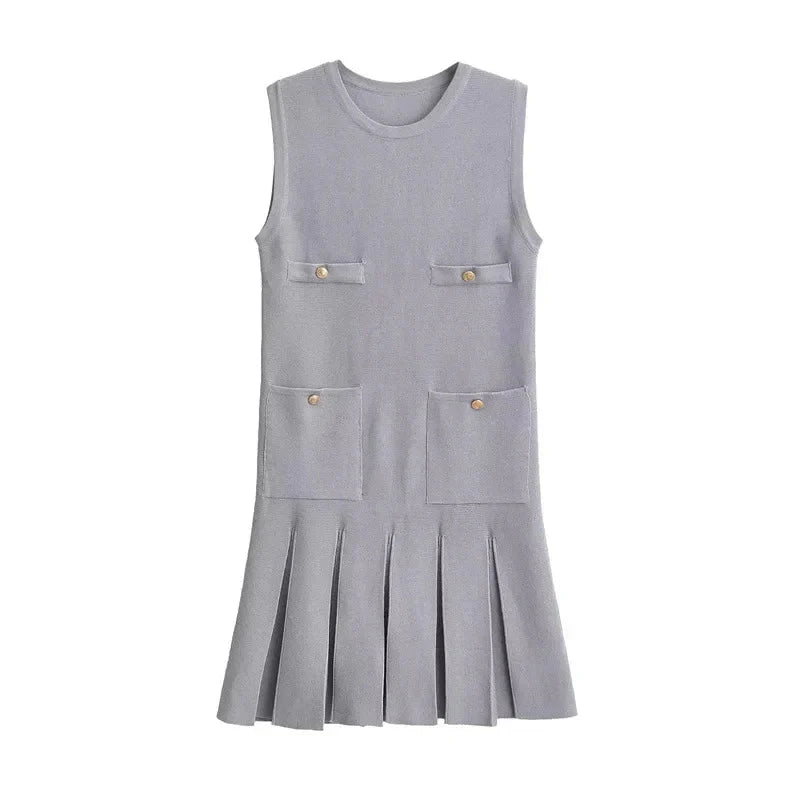 High Waisted Knitted Mini Dress