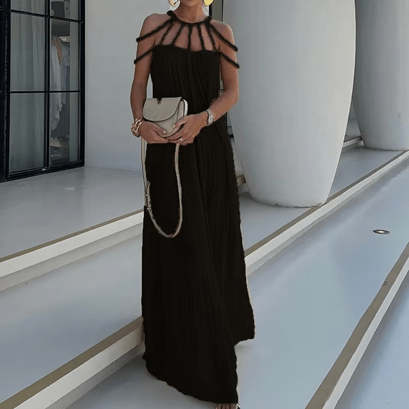 Hollow Out Party Club Off the Shoulder Maxi Dress