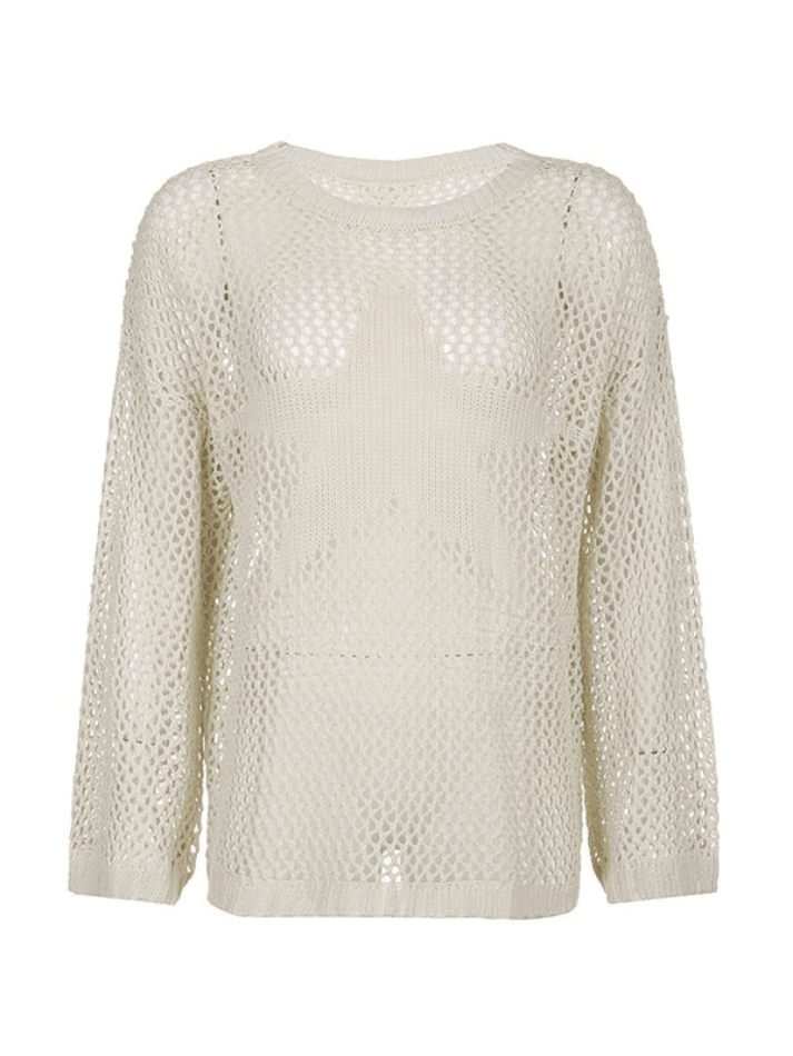 Pydshop Hollow Out Star Crochet Knit Top