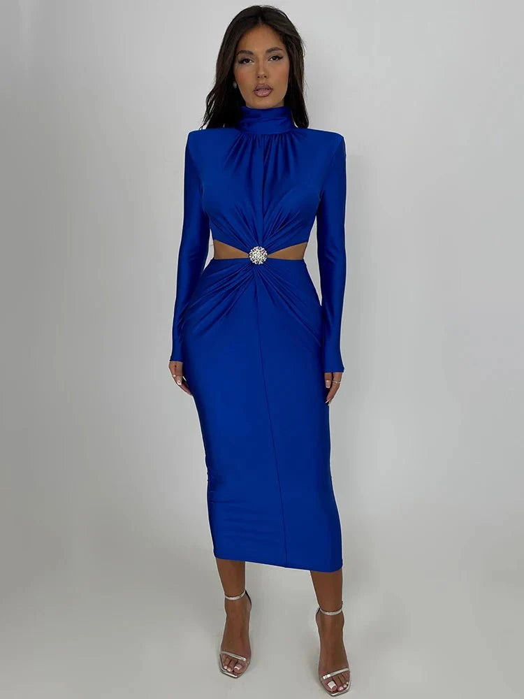 Hollow Out Turtleneck Dress