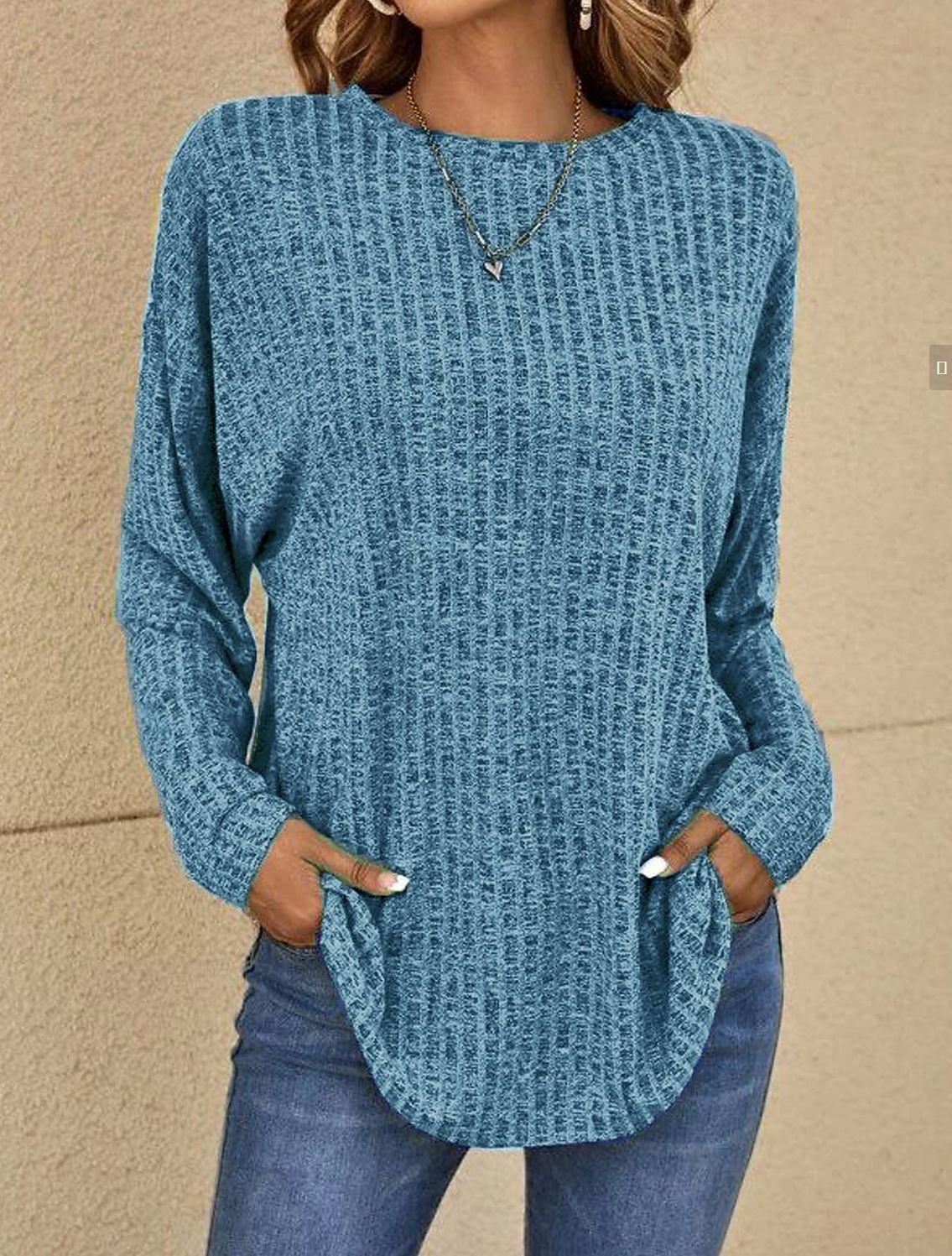 Long-Sleeved Wool Pullover