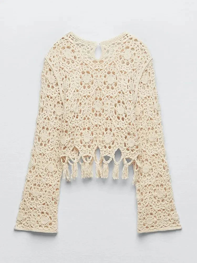 Knit Tassel Top & Skirt Set
