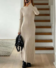 Knitted Long Sleeve Bandage Knitwear Dress