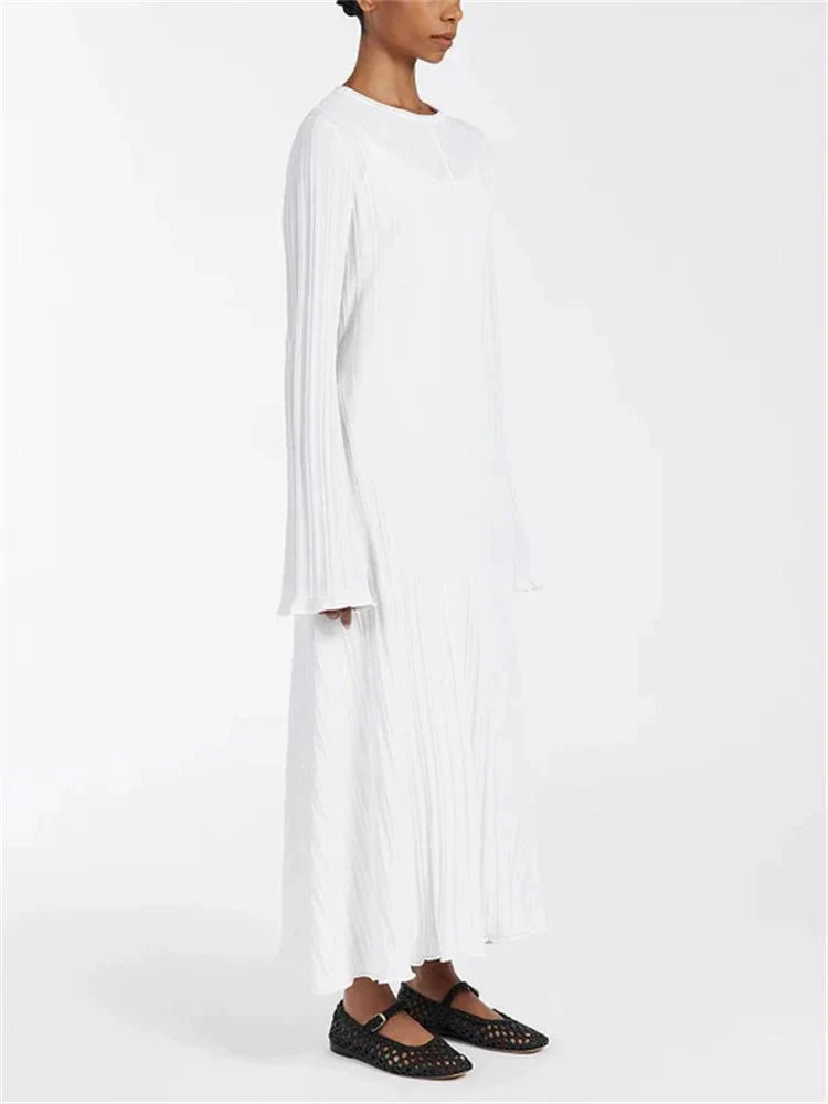 Knitwear Fashion Lace-Up Maxi Dress