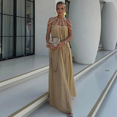 Elegant Halter Maxi Dress