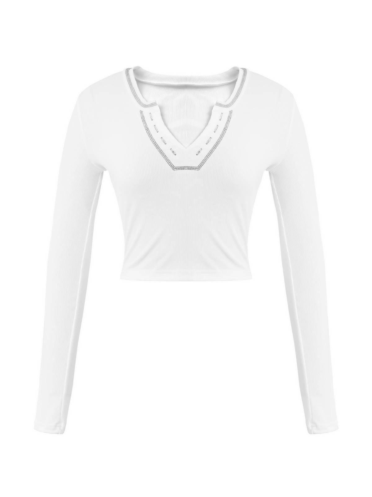 Pydshop Long Sleeve Ribbed Crop Top