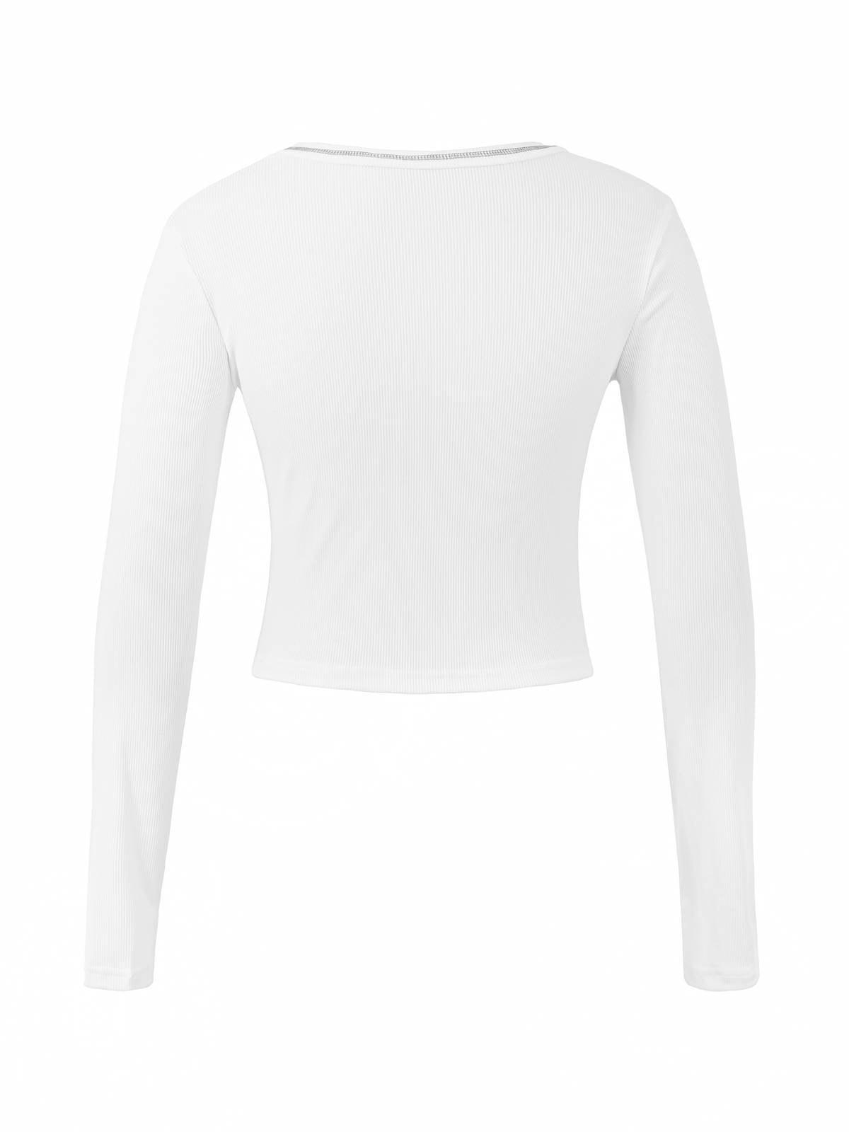 Pydshop Long Sleeve Ribbed Crop Top