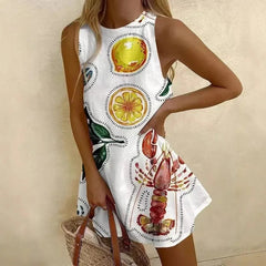 O-Neck Summer Style Sleeveless Beach Dress