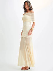 Off-shoulder Backless Sexy Maxi Dress