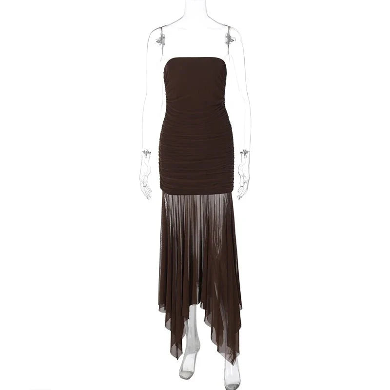 Off-shoulder Strapless Sexy Maxi Dress